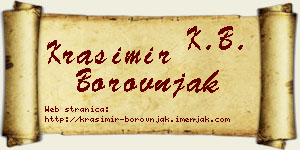 Krasimir Borovnjak vizit kartica